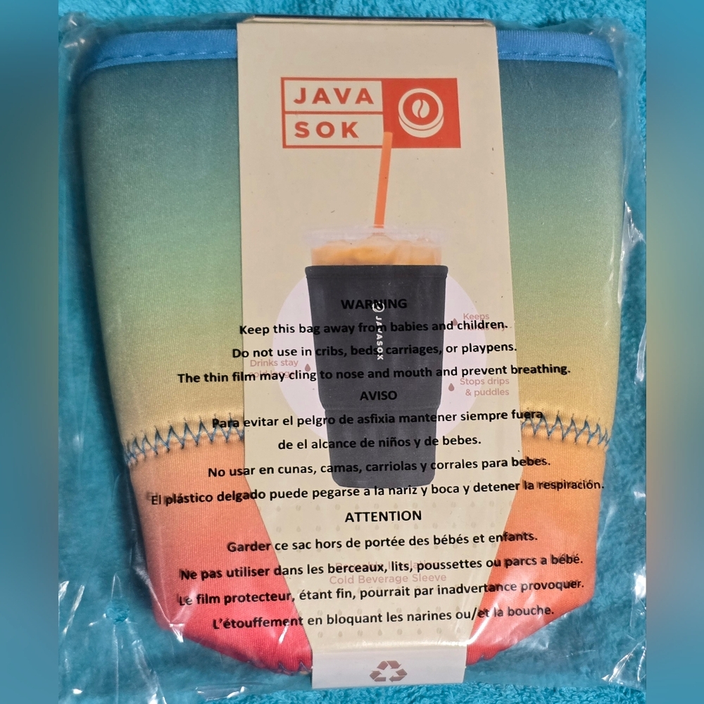 **NEW** JavaSok Cold Cup Sleeve Cloud Lover Ombre - Large
